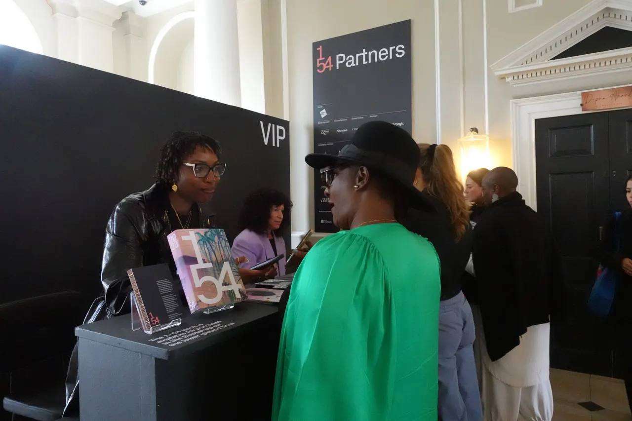 Front of House at 2023’s edition of 1-54 Contemporary African Art Fair in London, Somerset House.