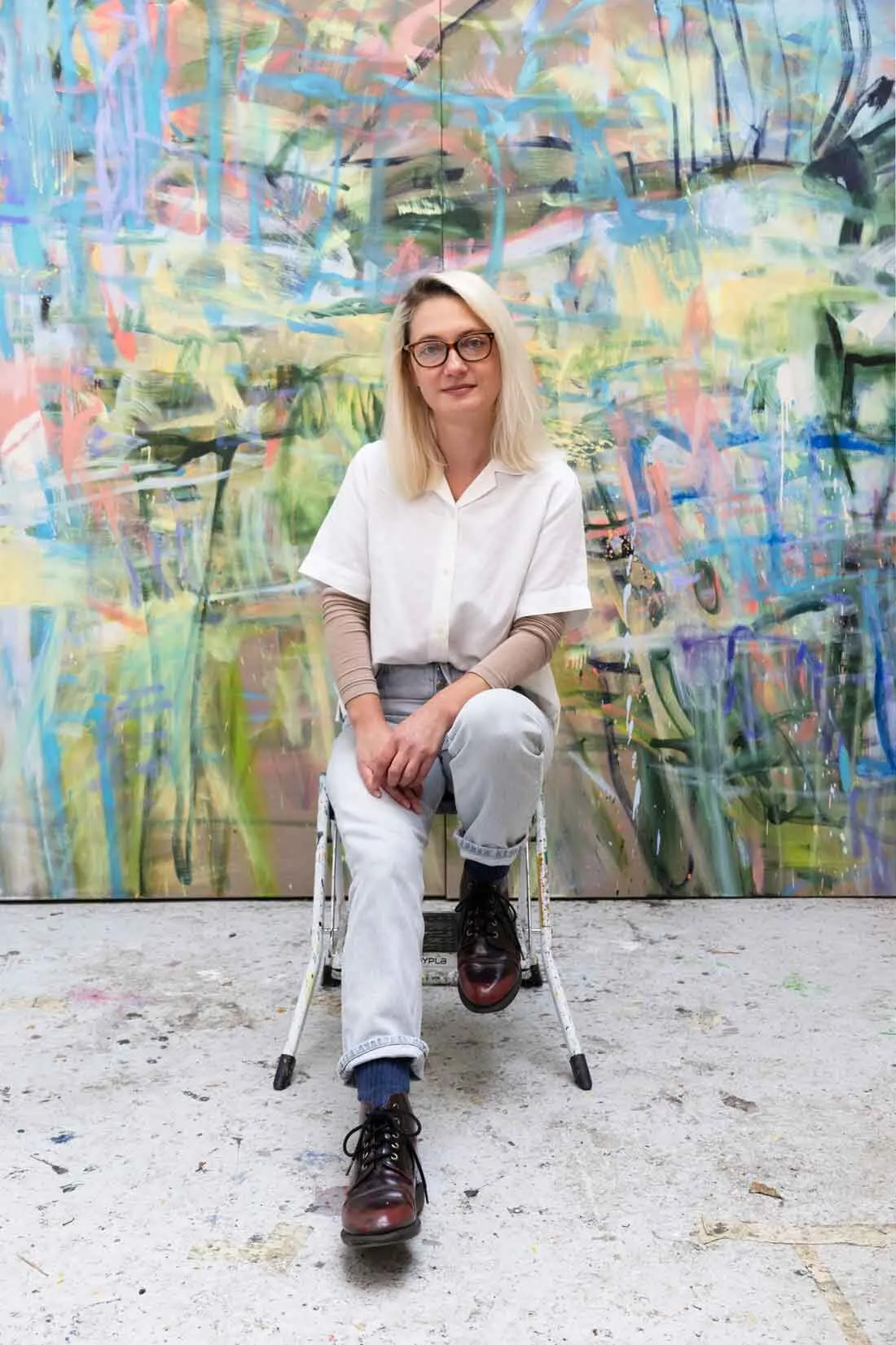 Catherine Long in her studio
