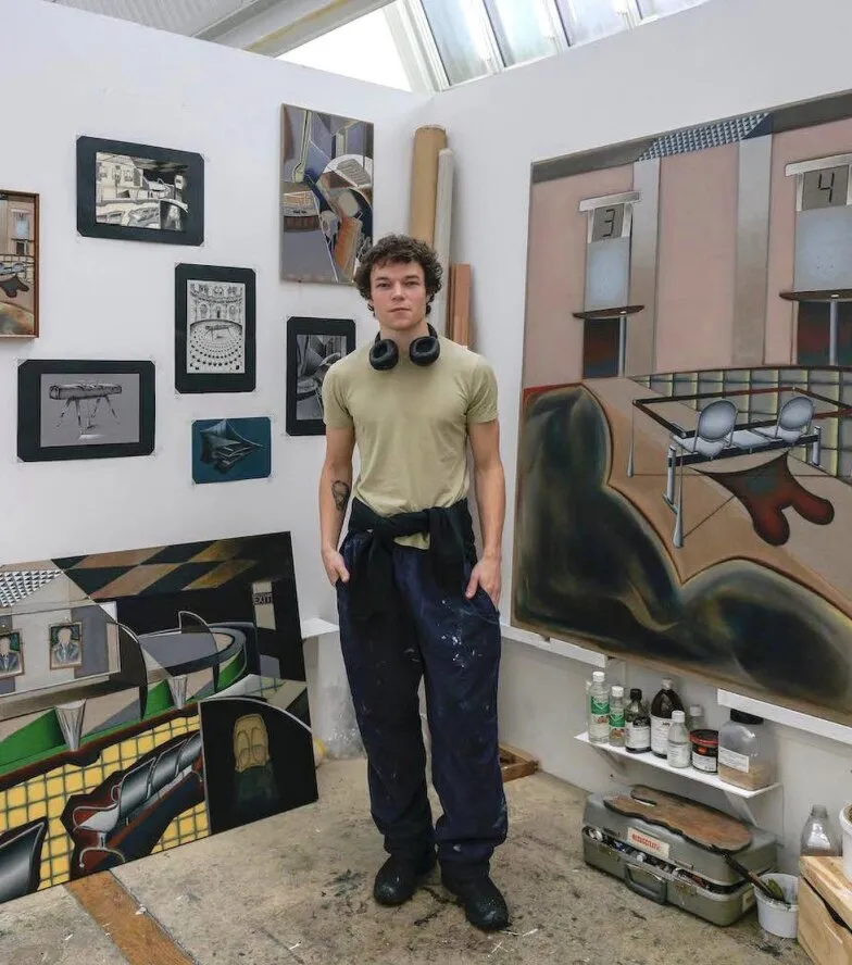 Gus Monday in his studio